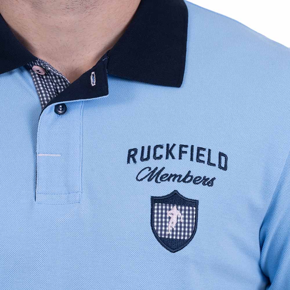 Polo Ruckfield Members Club House Rugby à manches courtes bleu ciel