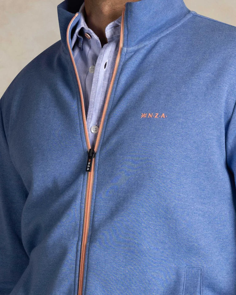 26AN300 Veste sweat en coton bleu
