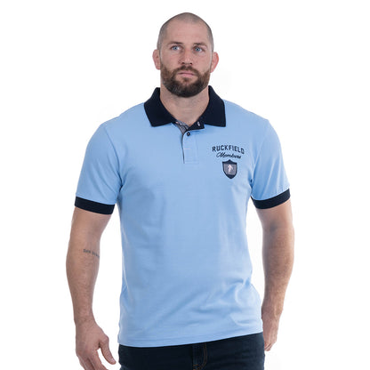 Polo Ruckfield Members Club House Rugby à manches courtes bleu ciel