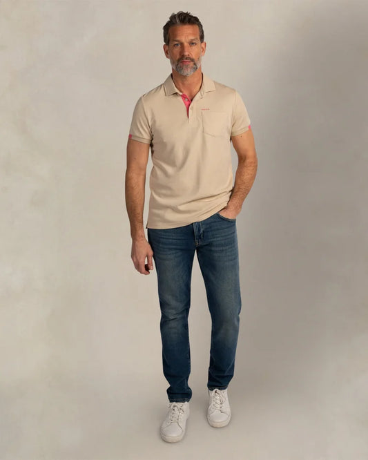 Polo Homme  casual chic col contrasté – jusqu’au 3XL