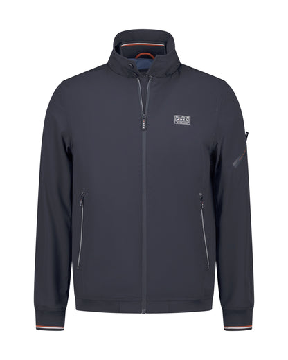 Blouson bomber Homme bleu marine casual chic logo poitrine – jusqu’au 3XL