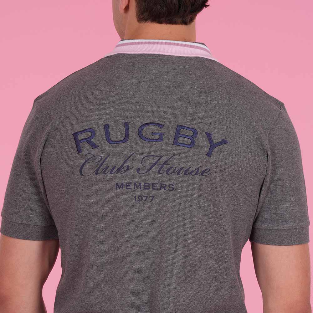 POLO MC MEMBERS Gris clair - jusqu’au 4XL