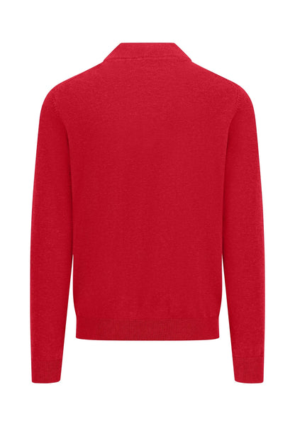 Fine cardigan with a stand -up collar