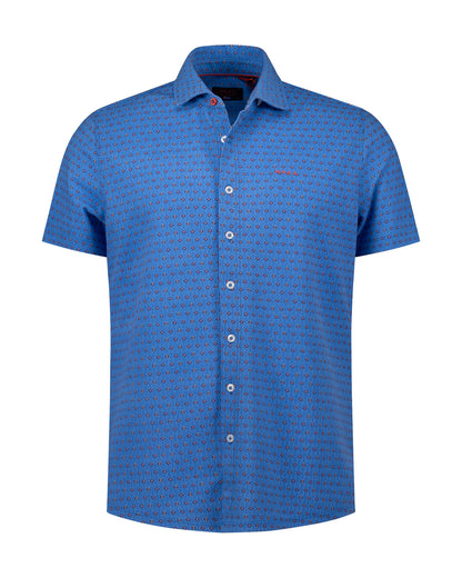 Chemise Homme bleu sailing casual chic imprimé discret – jusqu’au 3XL