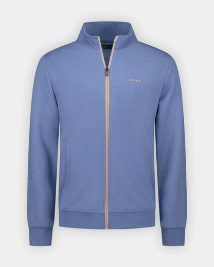 26AN300 Veste sweat en coton bleu