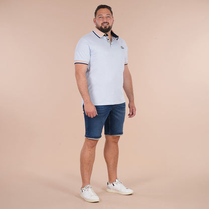 POLO MC FLOWERS OF RUGBY  BLEU CLAIR - jusqu’au 4XL