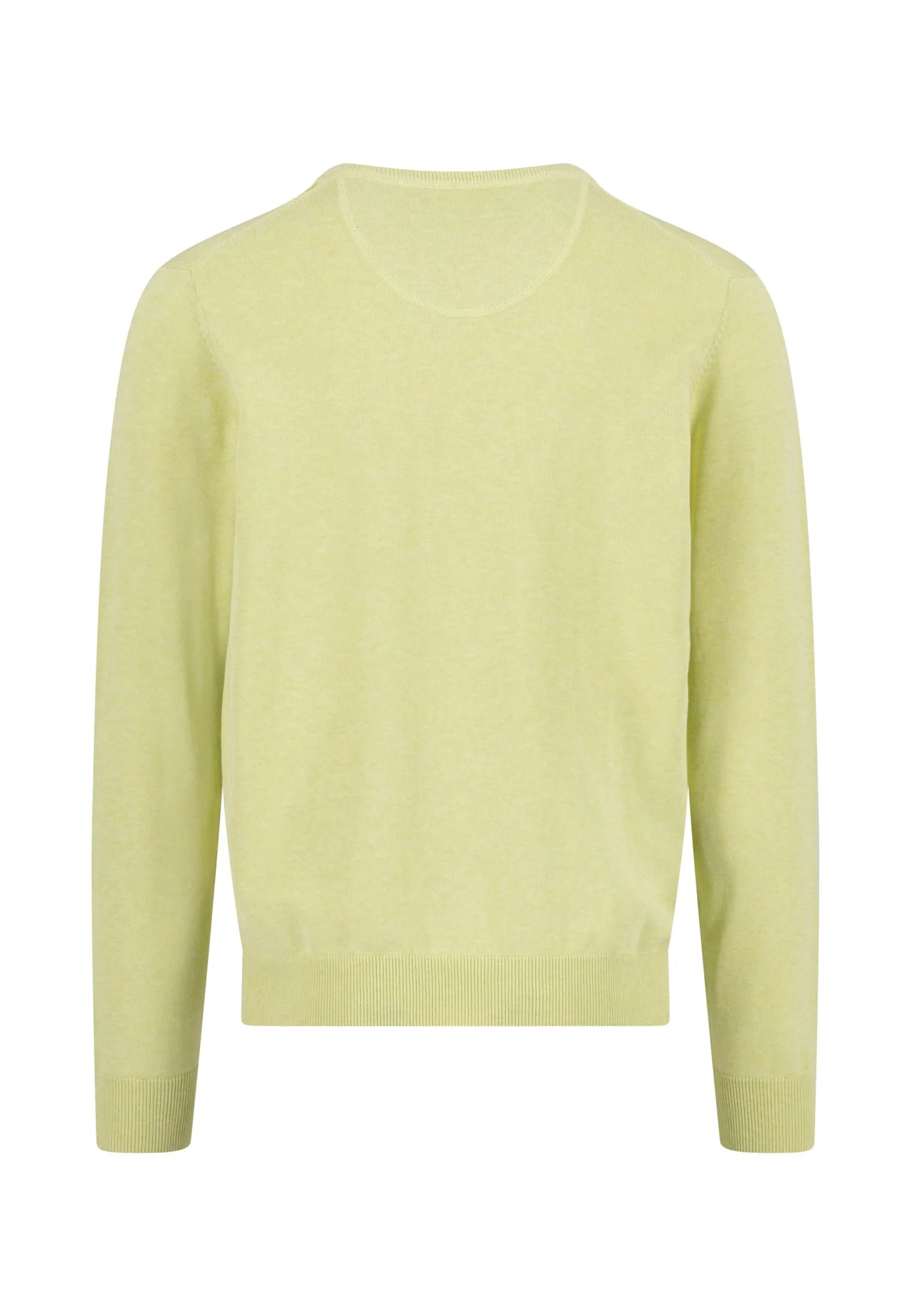 Pull en maille fine 100% coton à col en V pear - jusqu’au 4XL