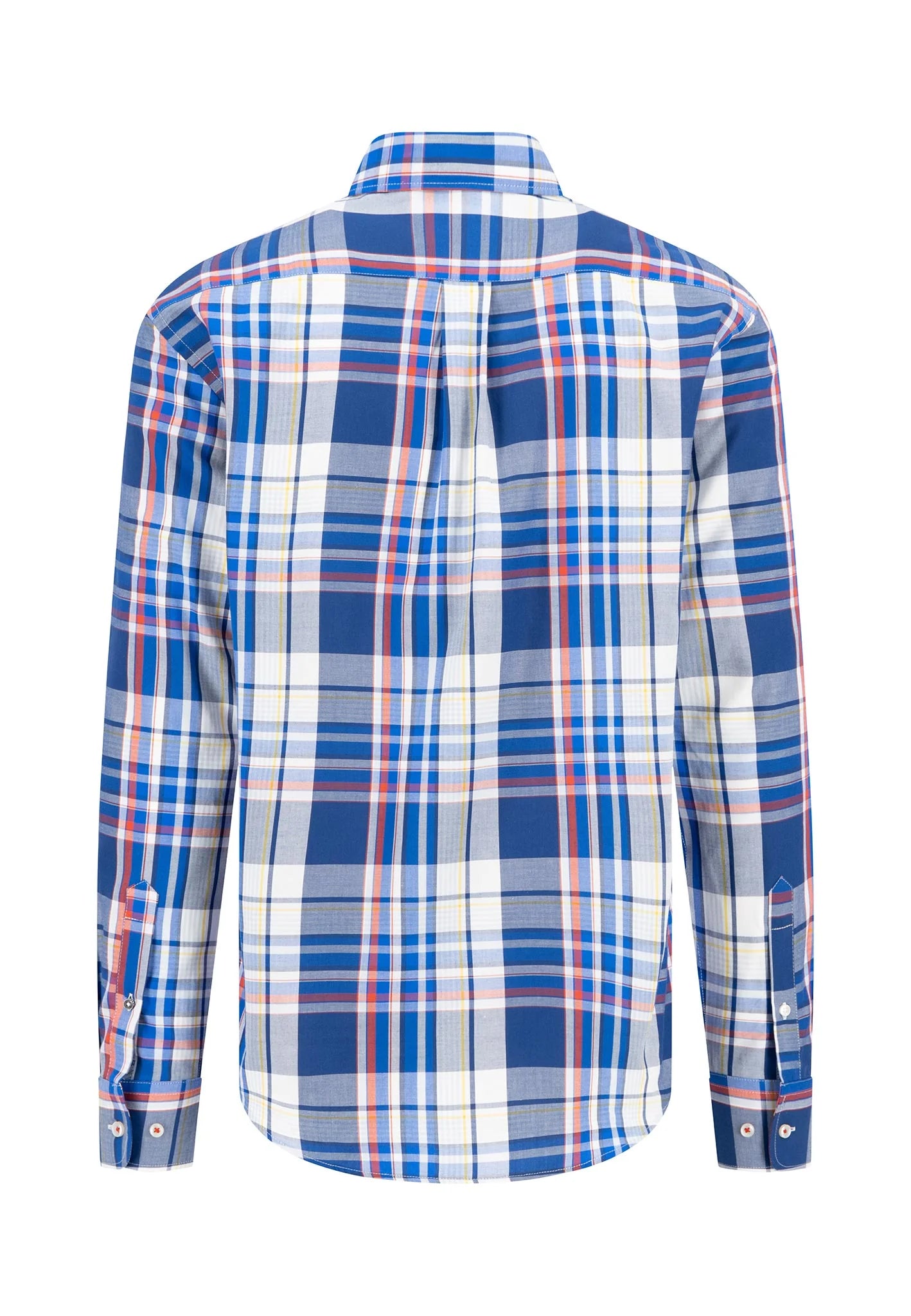Checked shirt with button-down collar