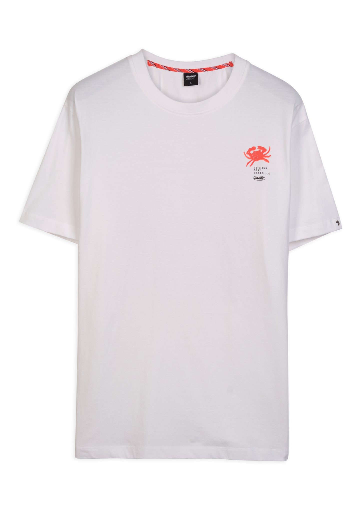T-shirt J&JOY Blanc Vieux port Casual Chic - jusqu’au 4XL