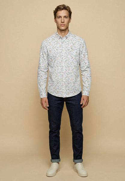 Chemise homme magnolia casual chic imprimé floral – jusqu’au 4XL